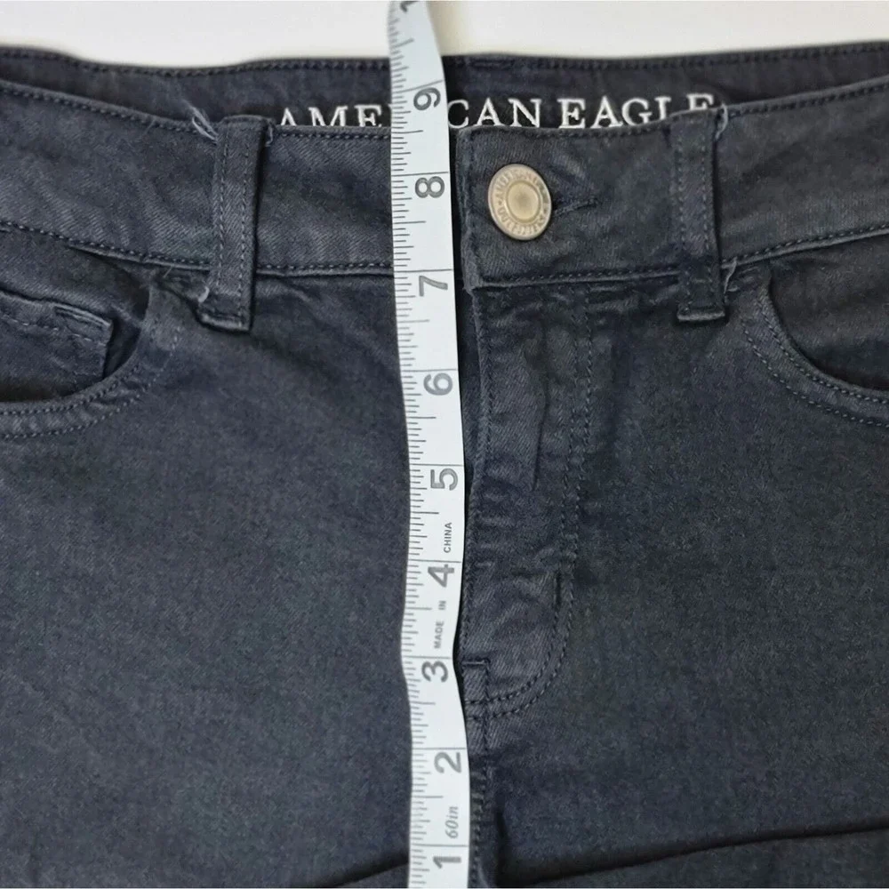 American Eagle Womens Super Stretch Black Shorts Size 8 - Picture 6 of 7